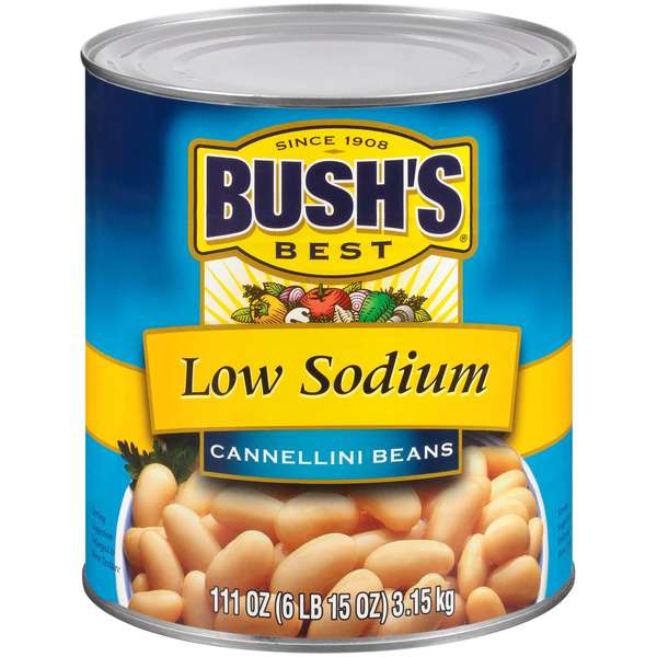 Bushs Best Bush's Best Low Sodium Cannellini Beans #10 Can, PK6 01873